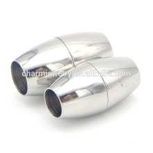 BX012 jewelry Finding Stainless Steel Magnetic Cord End Clasp - Elegant Round Design - Fits 6/7mm Cord